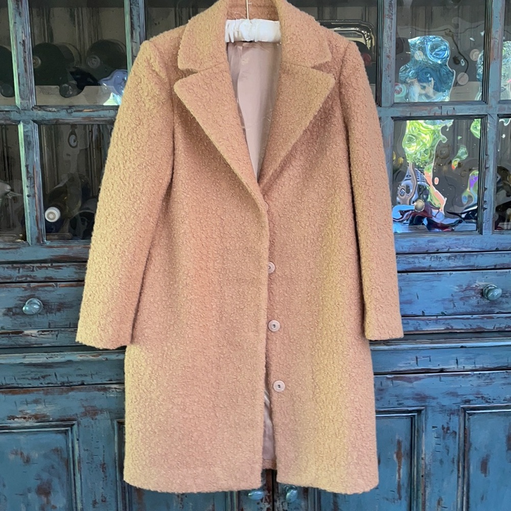 J . McLaughlin tan boule coat